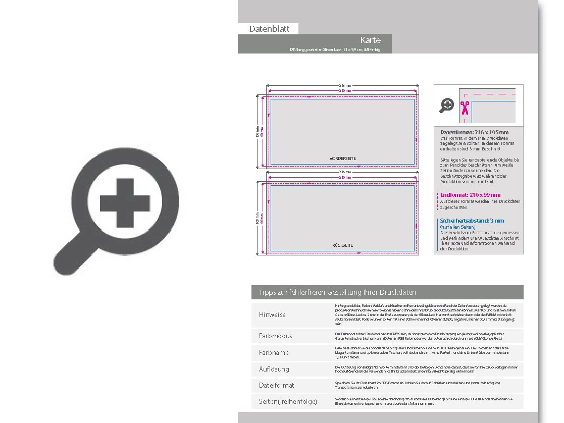Product Bild taufkarte_din_lang_quer_4_4_farbig_mit_beidseitig_partieller_glitzer-lackierung
